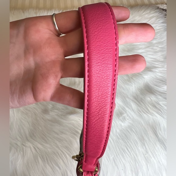 Vintage Juicy Couture Shoulder Bag Pink Leather and Canvas 2004-2006 P&G - Picture 10 of 15